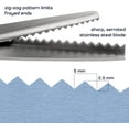 thumbnail image 4 of JubileeYarn Professional Grade Pinking Shears - 9" Serrated Stainless Steel - White & Blue - 1 Unit, 4 of 7