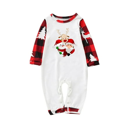 

Honeeladyy Fashionable Christmas Print Family European And American Pajamas Parent-child Suit Baby Red Sales Online
