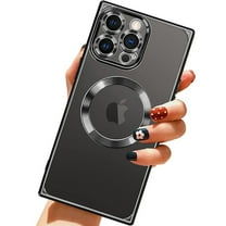 Dteck for iPhone 11 Pro Max Case Magnetic Compatible with MagSafe, Soft Plating TPU Bumper Anti-Scratch Shockproof Clear Cover with Camera Lens Protector for iPhone 11 Pro Max,Black