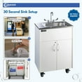 thumbnail image 6 of Ozark River Manufacturing Premier S1D, Portable Sink Hand Wash Station, 110V, Deep Stainless Sink Basin-White Laminate Cabinet, 6 of 9