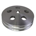 thumbnail image 2 of Saginaw Power Steering Pump Double-Groove Aluminum Pulley Compatible With GM (Chrome), 2 of 9