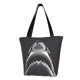 thumbnail image 1 of Fotbe Black And White Shark Bolsa de Playa con Estampado, Bolsa de Hombro, Bolsa de Mano Espaciosa, Bolsa de Viaje Ligera, Bolsa de Compras Versátil, 1 of 6