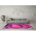 thumbnail image 3 of Ahgly Company Indoor Rectangle Abstract Pink Contemporary Area Rugs, 8' x 12', 3 of 4