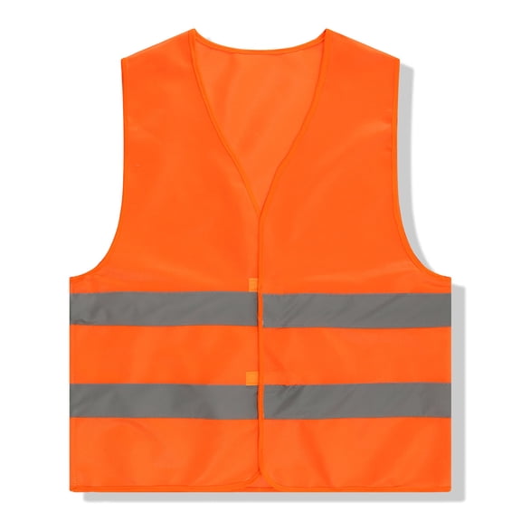 Xdegoge Kids High Visibility Reflective Safety Vest Tween Front Closure Breathable Mesh Outdoor Cycling Walking Running Construction Role Play
