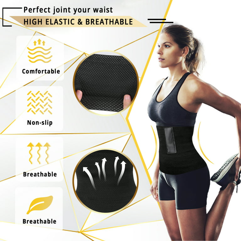 Waist Trainer For Women Lower Belly Fat - Waist Trimmer Belt With Loop Wrap  Around , Waist Sport Protection Belt, Invisible Workout Belly Band 13ft