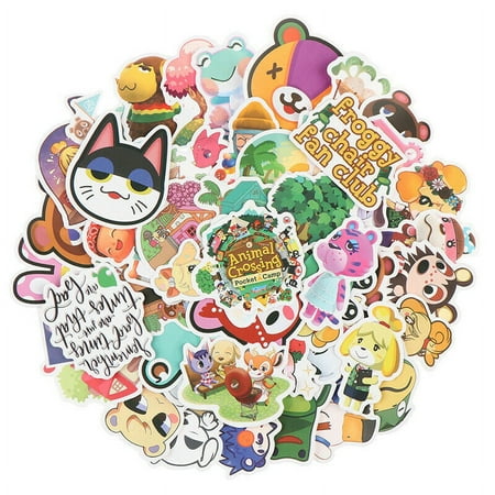 Datingday 50Pcs Animal Crossing Game Stickers Skateboard Fridge Laptop Luggage Stick
