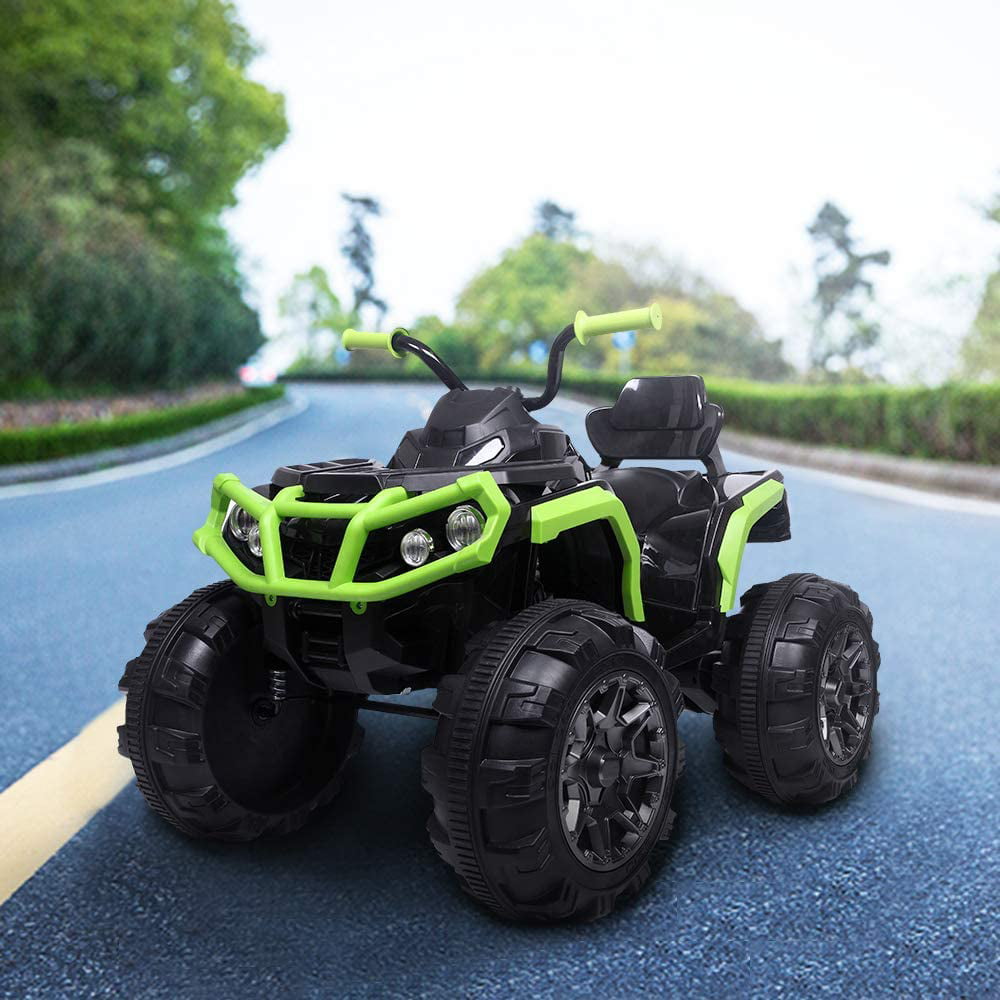 AUX Jack LED Lights 2 Speeds 12V Kids ATV Ride On Car Toys 2 Drive 