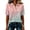 Pink, variant on JULMCOMO Polo Shirts for Women Floral Print Collared Short Sleeve Button Loose Fit Trendy Golf Shirts Daily Comfy Casual Blouses Black L