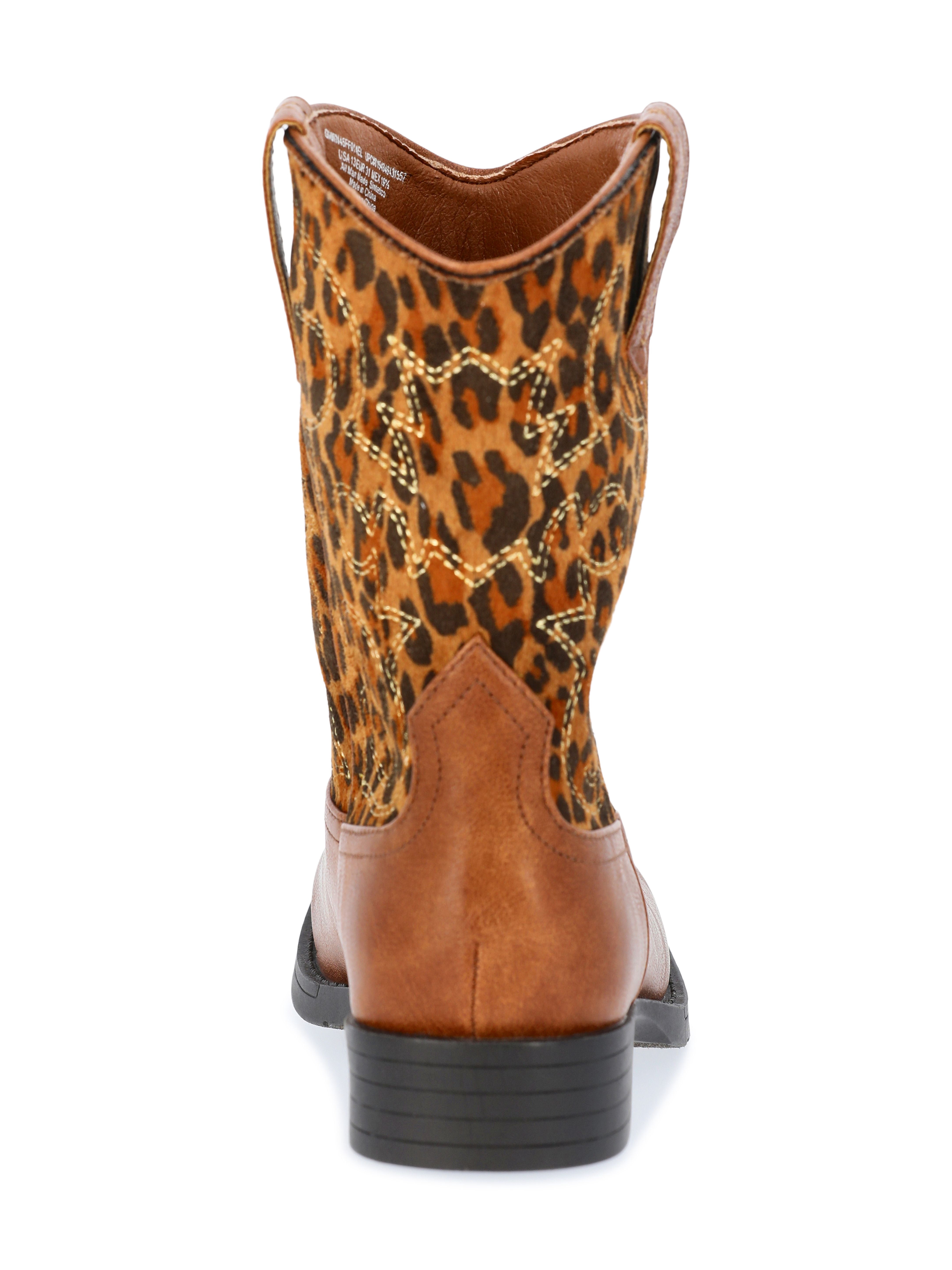 Wonder Nation Toddler & Big Girls Western Cowgirl Boot