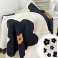 thumbnail image 1 of Manta de girasol de vellón | Funda de sofá cama de poliéster floral blanco suave | Acogedor regalo decorativo de siesta para la oficina en casa | 70x100cm | Ligereza | 1 Pieza, 1 of 7