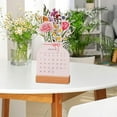 thumbnail image 2 of simhoa 2024 Desk Calendar Monthly Calendar Planner 12 Months Vase Shaped Decoration Flower Desktop Calendar for New Year Office Gift, 2 of 5