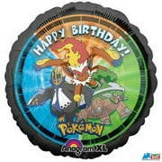 Pokemon Round Foil Metallic 18" Balloon - Black