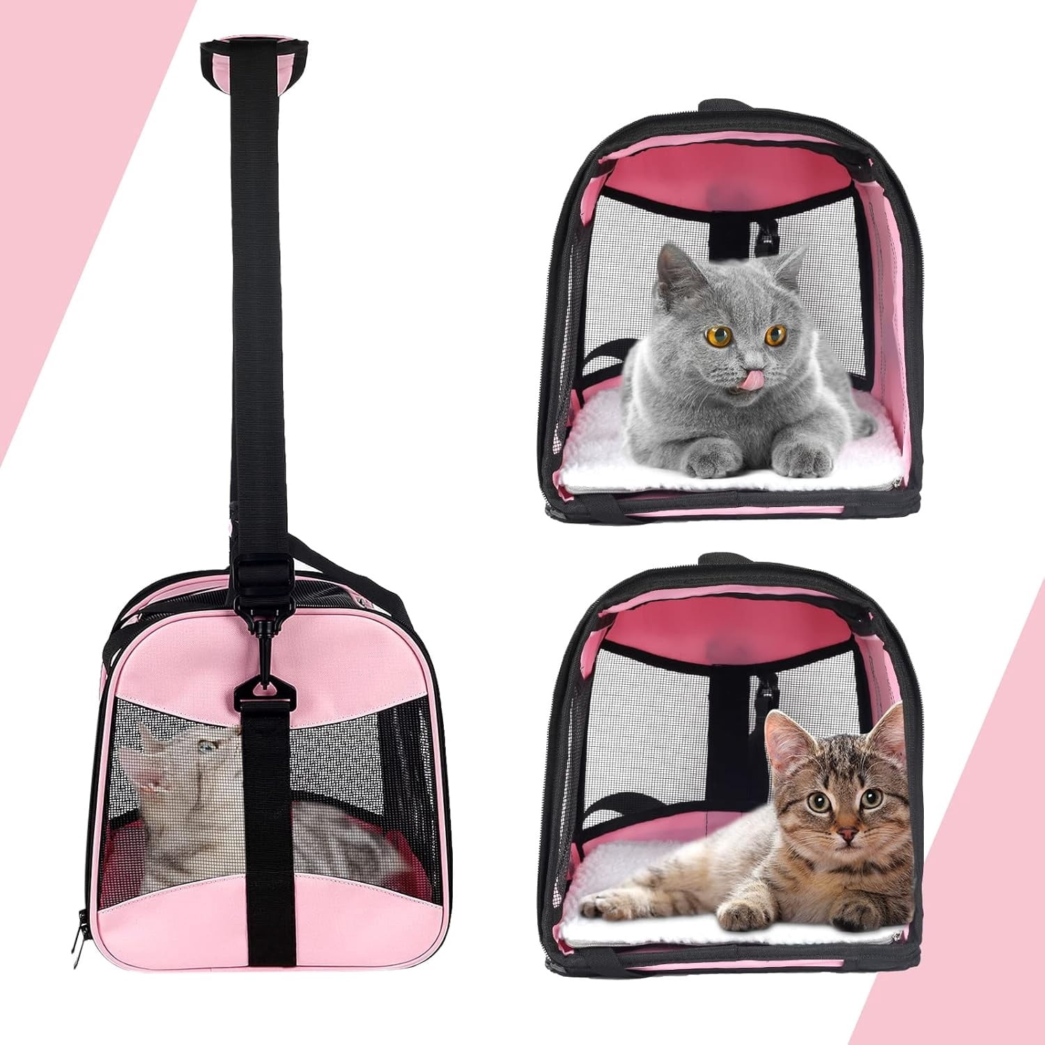 Carrier Large Dog Cat Carriers Puppies up to 30Lbs, Big Dog Carrier Soft Sided, Collapsible Travel Puppy Carrier