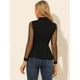 thumbnail image 5 of Blusa De Manga Larga De Malla Transparente Para Mujer Negro XL, 5 of 6