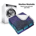 thumbnail image 5 of Yayeee Throw Blanket for Couch Soft Warm 50" x 60" Sofa Chair Bed Decoration, Purple Moonlight Forest, 5 of 7