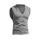 thumbnail image 2 of Camiseta sin mangas de cuello en V lisa para hombre: camiseta informal transpirable sin mangas para el verano, la playa y el entrenamiento., 2 of 5