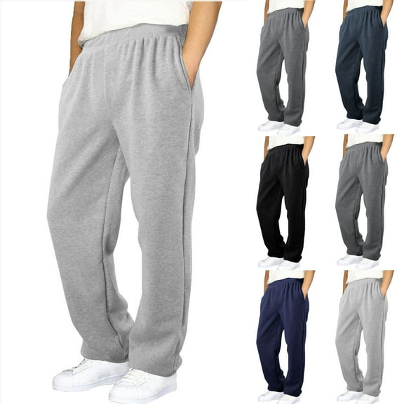 Sentuca Boys Sweatpants Open Bottom Casual Sports Sweat Pants with Pockets Jogger Athletic Sweatpants 6-7Years