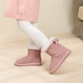 thumbnail image 2 of BURUDANI Girls Boots Kids Winter Warm Snow Ankle Bow Boots for Toddler/Little Kid, 2 of 6