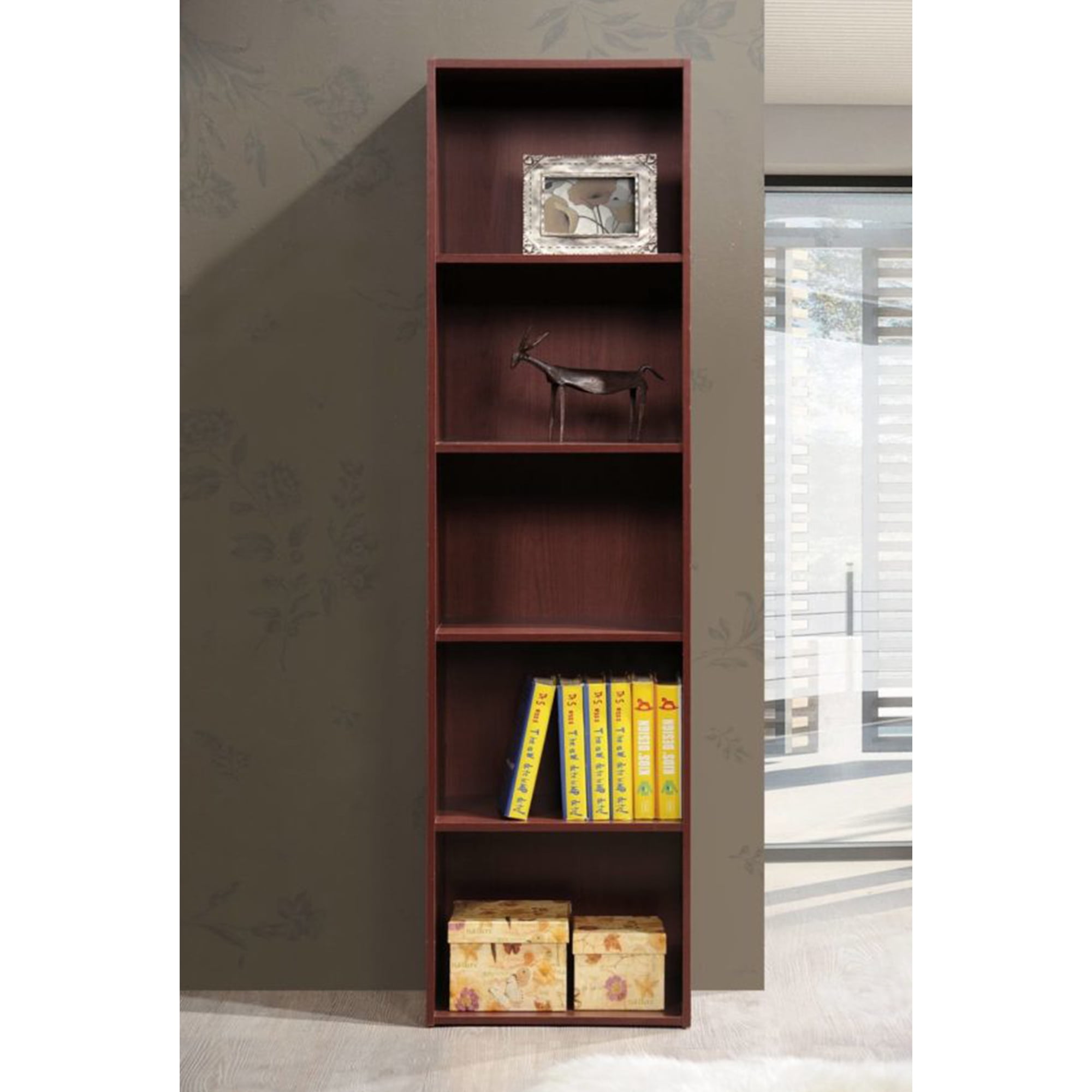 Indoor Modern Home Decorative Furniture 5-Shelf Bookcase