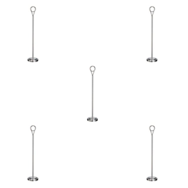 Baohd Support Photo Porte-Numéro de Table Contemporain pour les Paramètres d'Hôtel à la Mode Argenté 35cm 5Set