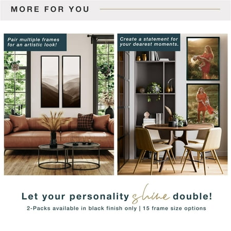 MCS Foundation 16x24 Poster Frame Traditional Brass, Vertical & Horizontal Wall Hanging Large Picture Frame for Photos, Posters & Art Prints (1-Pack)