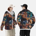 thumbnail image 4 of Pofeuu Whimsical Animal Spiral Print Sun Protection Outdoor Lightweight Full Zip UV Cooling Hoodie Long Sleeve Summer Clothing for Outdoor Hiking-Medium, 4 of 7