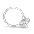 thumbnail image 5 of 3.00Ct Elongated Cushion Cut Lab-grown diamond Solitaire Engagement Ring, Hidden Halo, 18K White Gold, 5 of 7
