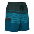 thumbnail image 2 of Traje de Baño Deportivo Wilson Tipo Cargo Bolsas Laterales Jareta Ajustable Color Verde Rayas Talla M, 2 of 4