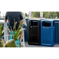 thumbnail image 3 of Sturdy Essentials Large 50 Gallon 100% Recycled Plastic Heavy Duty Recycling Bin for Commercial Space with Modern High End Aesthetic and Covered Lid for Outdoors - (Blue Covered Recycling), 3 of 4