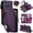 Dark Purple, variant on For Motorola Moto G Play 5G 2026 RFID Blocking Wallet Case, Crossbody Purse Phone Case with 9 Card Slots, Zipper Pocket & Detachable Strap,Black,For Moto G Play 5G 2026
