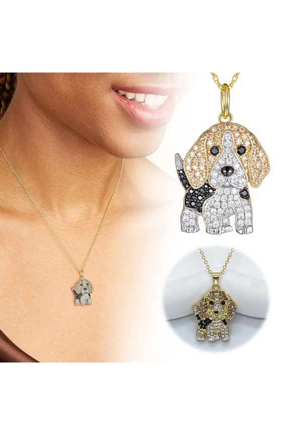 Cute Pendant Necklace Alloy Cartoon Dog Charm Jewelry For Women - Timeless Everyday Accessory