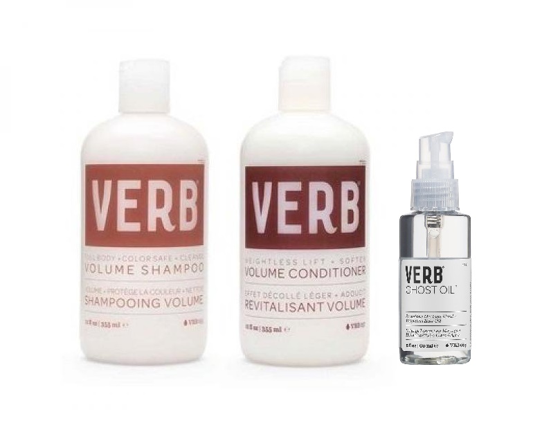 Verb Volume Shampoo 12 oz Conditioner 12 oz & Ghost Oil 2 oz Set