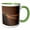 Green/White, variant on 3drose, Africa, Erg Chebbi, Morocco. Bush Growing on Desert Dune., 11oz Mug