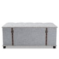 thumbnail image 4 of Baxton Studio Kyra Tissu Rembourré Table Basse avec Rangement en Gris, 4 of 11