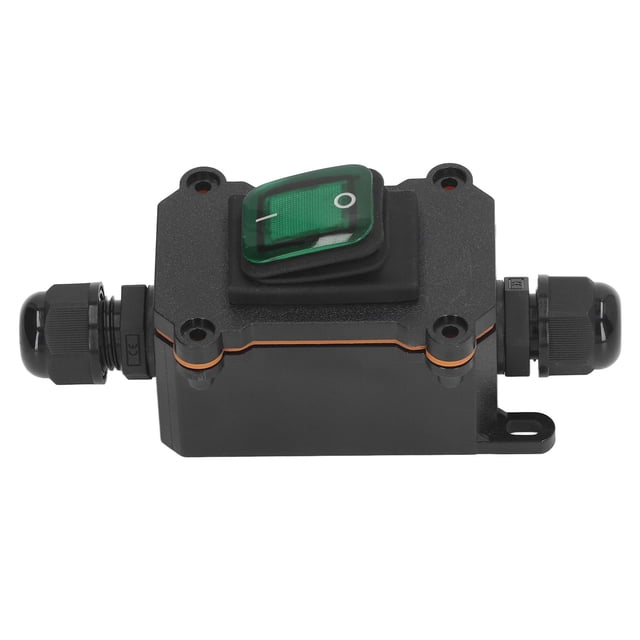 Interruptor De Palanca Para Exteriores, PA66 PC IP65 Impermeable 2 Posiciones DC12V Interruptor De Cable En Línea De 4 Pines Para Jardín