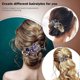 thumbnail image 2 of Alligator Hair Clips for Styling, Hair Claw Clips for Thick Long Hair, Styling Hair Clips with Rhinestone Flower Butterfly, Hair Barrettes for Women F, 2 of 4