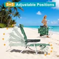 thumbnail image 4 of SLSY Lightweight Portable Camping Beach Chair for Adults,Outdoor Lay Flat Folding Beach Chairs with 5 Positions,Backpack Beach Chair with Towel Bar,Zipper Pouch,Cup Holder, 4 of 9
