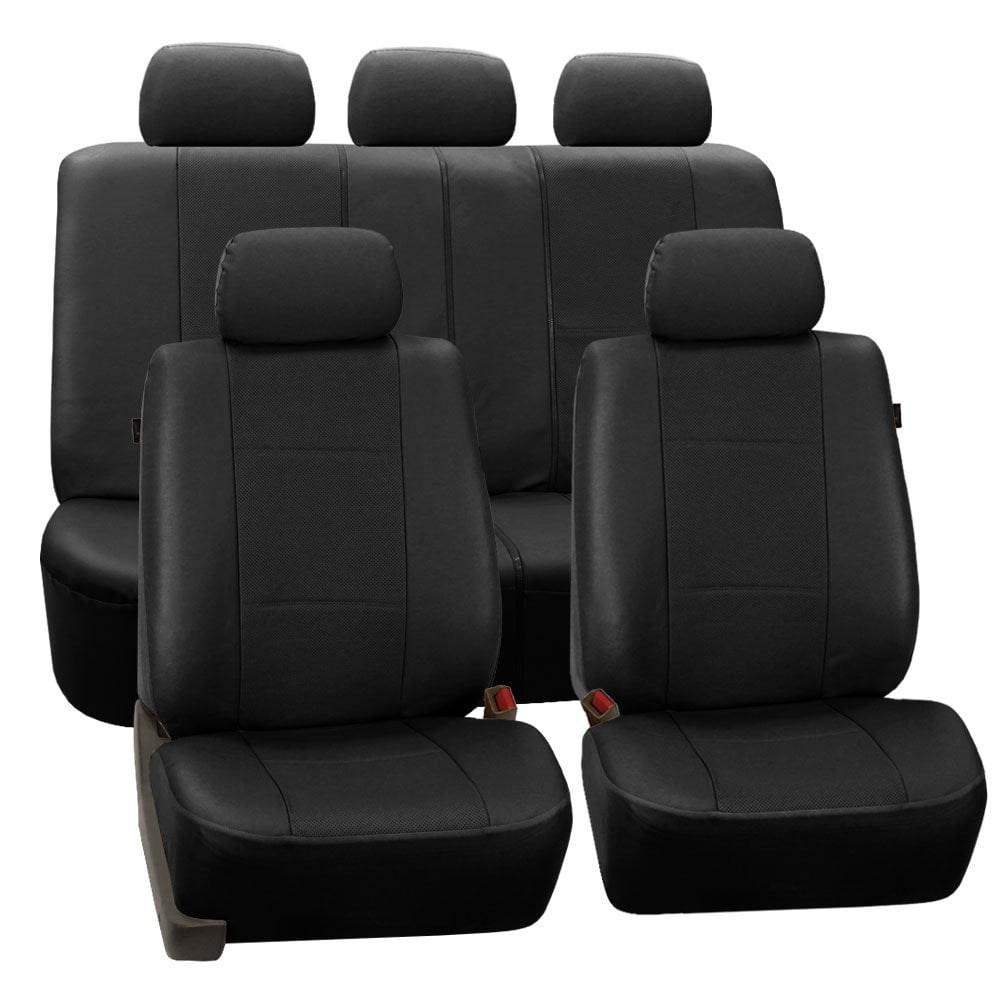 Car seat covers fit Toyota Avensis full set black leatherette