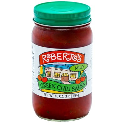 Roberto's Mild Green Chili Salsa 16 oz (Pack of 12)