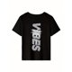 thumbnail image 1 of [Casual Cool] Boys' Casual Summer T-Shirt - "Vibes" Palm Tree Print, Crew Neck, Short Sleeve, Machine Washable, Ideal for Young Students and Youth, Youngsters Summer Clothing|Summer Vibes Apparel|Str, 1 of 4