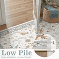 thumbnail image 4 of Vintage Floral 2x3 Rug, Machine Washable Botanical Bird Rug Non Slip Soft Low Pile Small Carpet for Entryway, Kitchen, Bathroom, Laundry Room-Beige, 4 of 7