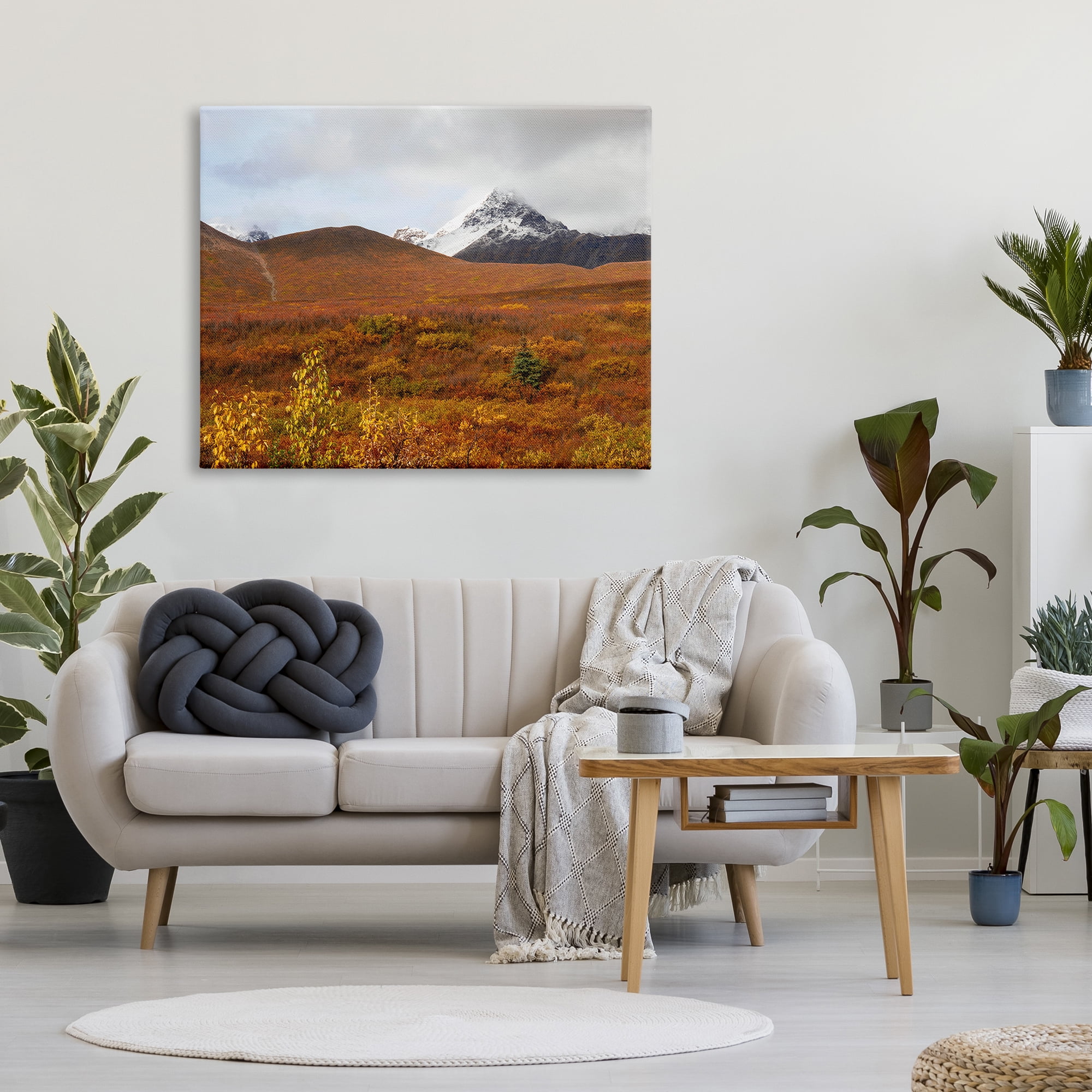 Stupell Industries Meadow with Distant Peak Landscape Photography Gallery Wrapped Canvas Art Print Wall Art, 48 x 36