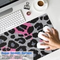 thumbnail image 4 of Long Mouse Pads for Desk,Gray and Pink Of Leopard Print Desk Mats on Top Of Desks, Desk Mouse Pad Extra Large with 3mm Non-Slip Base and Stitched Edge for Gaming,Office,Work,Home 31.5"x11.8", 4 of 6