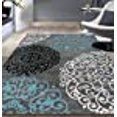 thumbnail image 3 of Contemporary Modern Floral Gray 9' x 12' Indoor Soft Area Rug, 3 of 10