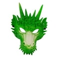 thumbnail image 1 of 3D Dragon Realistic Props Fantasy 3D Dragon Head Scary Animal for Green White, 1 of 9