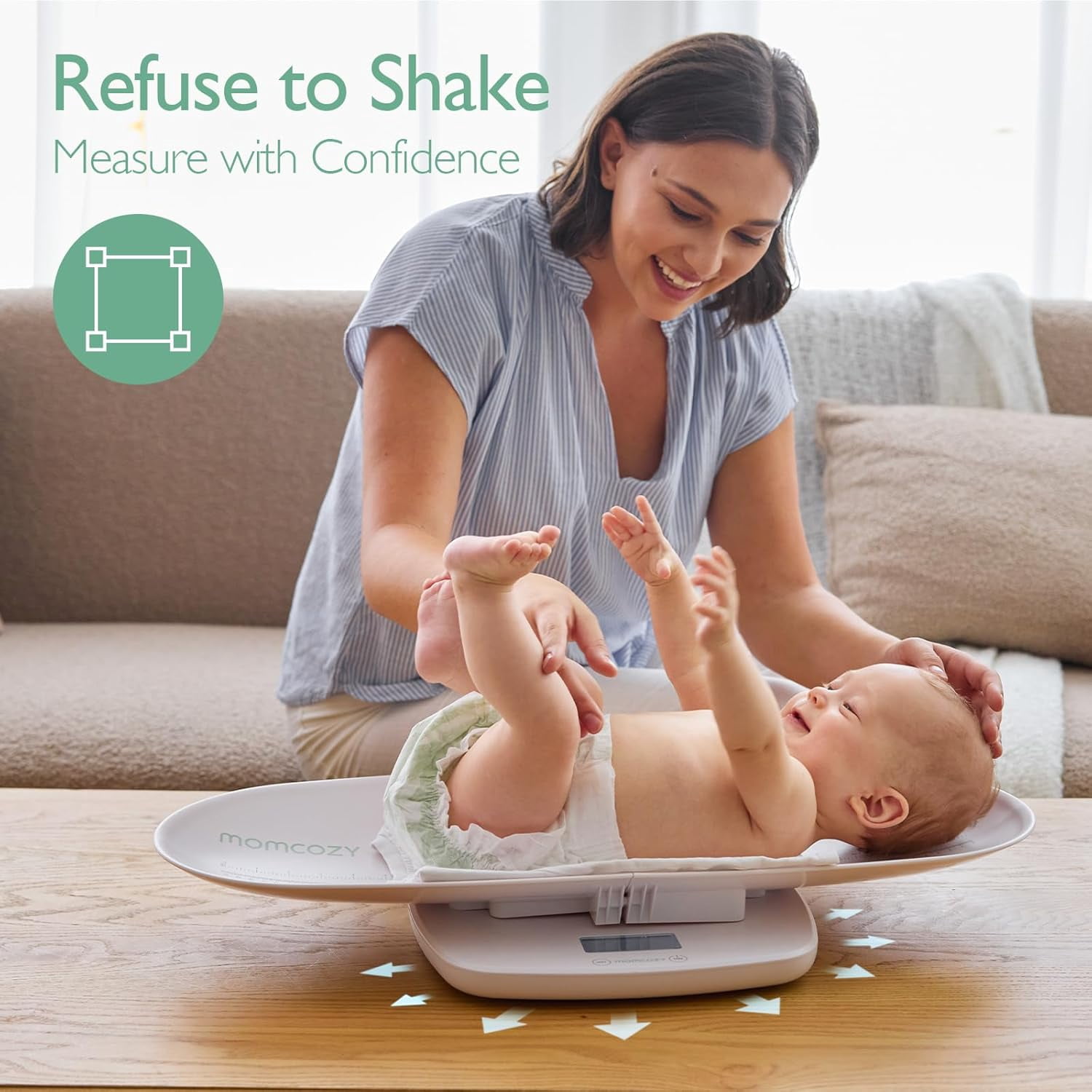 Momcozy Baby Scale, Digital LED Infant Scale, Removable Scales for Body Weight & Height Measurement, Multi-Function Scale for Toddlers & Pet