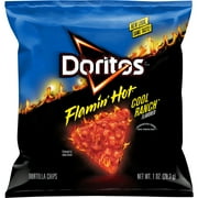 Doritos Flamin’ Hot Cool Ranch Flavored Tortilla Chips Snack Chips, 1oz Bag Single Pack (Packaging may vary)