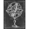 thumbnail image 3 of Studio 12x14 Black Modern Framed Museum Art Print Titled - Armillary Sphere on Charcoal I, 3 of 5