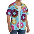 thumbnail image 2 of Kdxio Men'S Hawaiian Shirt For Men Short Sleeve Shirt Donuts Summer Casual Holiday Beach Button Down T-Shirts, 2 of 5