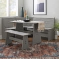 thumbnail image 3 of Linon Waldron Corner Nook Set Grey Kit, 3 of 19